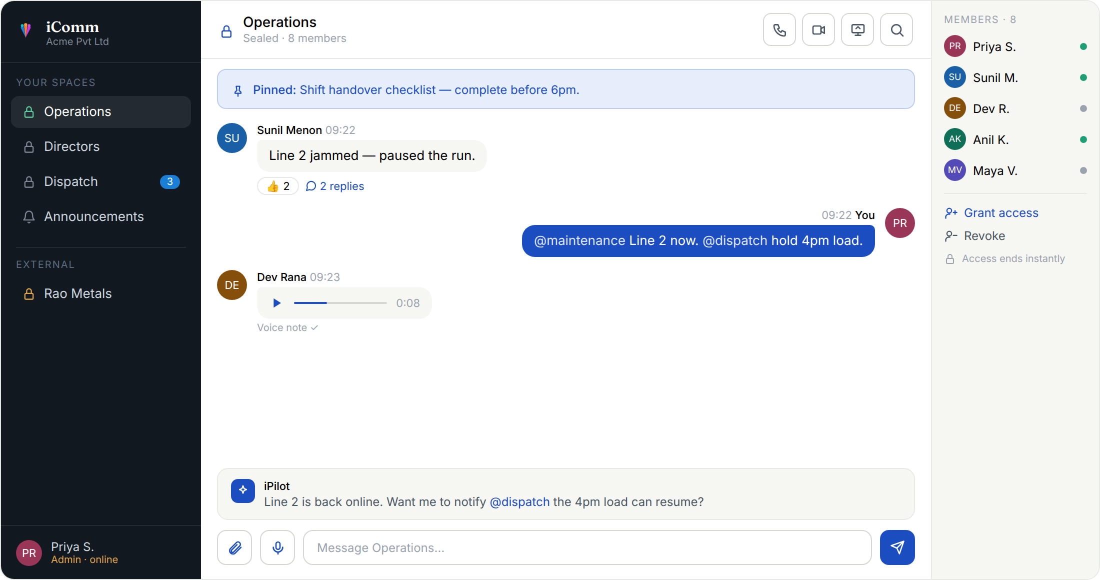 iSyph workspace interface